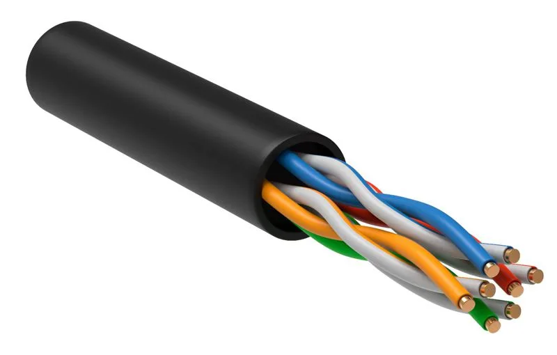 Витая пара U/UTP кат.5E 4 пары LDPE 100м чер. GENERICA Iek bc3-c5e04-139-100-g