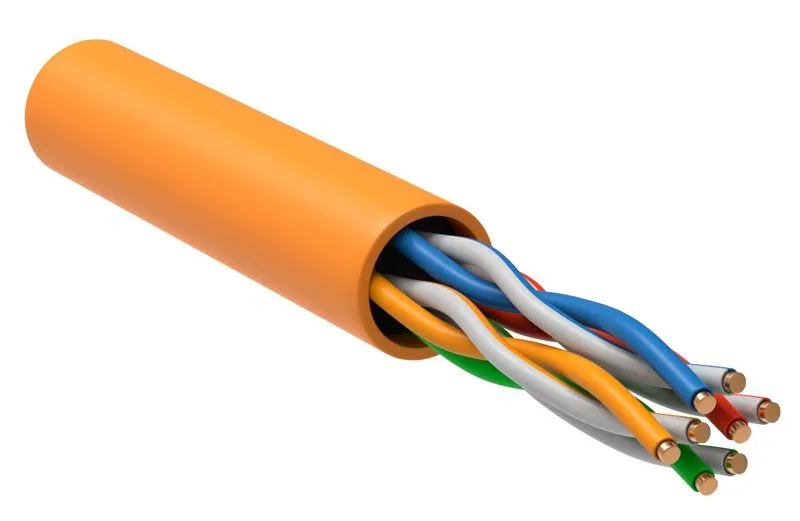 Витая пара U/UTP 5E 24AWG 4PR LSZH 1м оран. 305м РФ GENERICA IEK BC1-C5E04-127-305-R-G