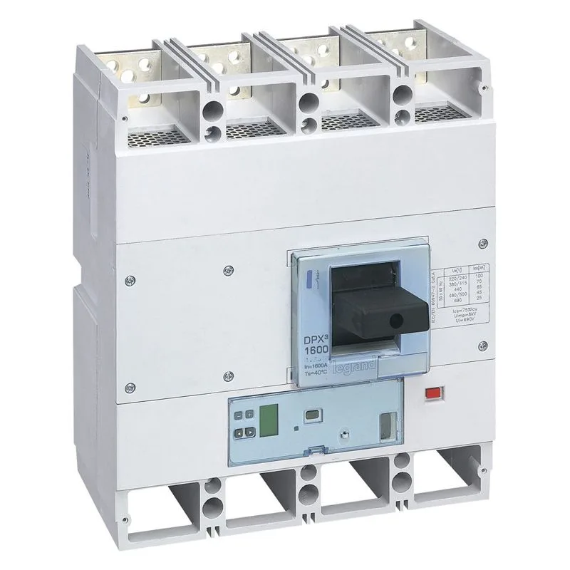 Выключатель автоматический четырехполюсный DPX3 1600 1250А 70кА S2И IEK 422380