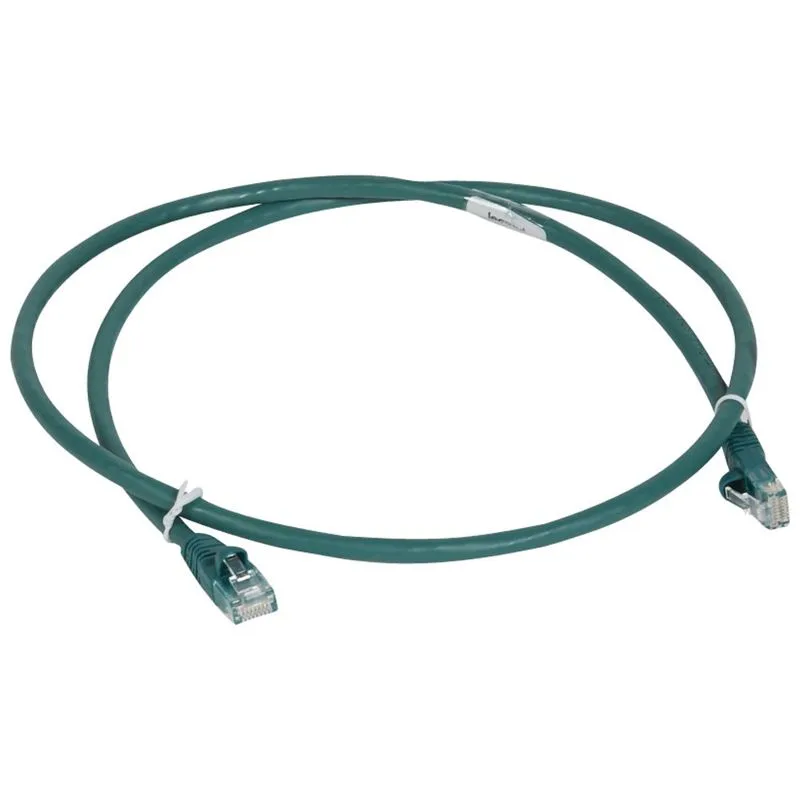 Патч-корд кат.6 U/UTP зеленый LSZH 1м LEGRAND 051858
