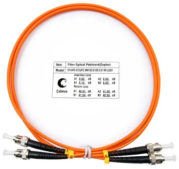 Оптический патч-корд Cabeus FOP-62-ST-ST-1,5m