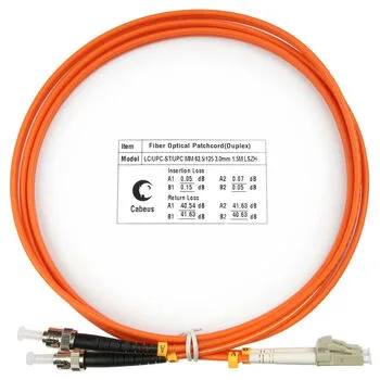Оптический патч-корд Cabeus FOP-62-LC-ST-1,5m