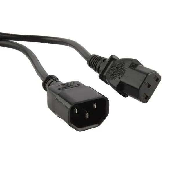Кабель питания для монитора Hyperline PWC-IEC13-IEC14-1.0-BK IEC 320 C13 - IEC 320 C14 1 метр