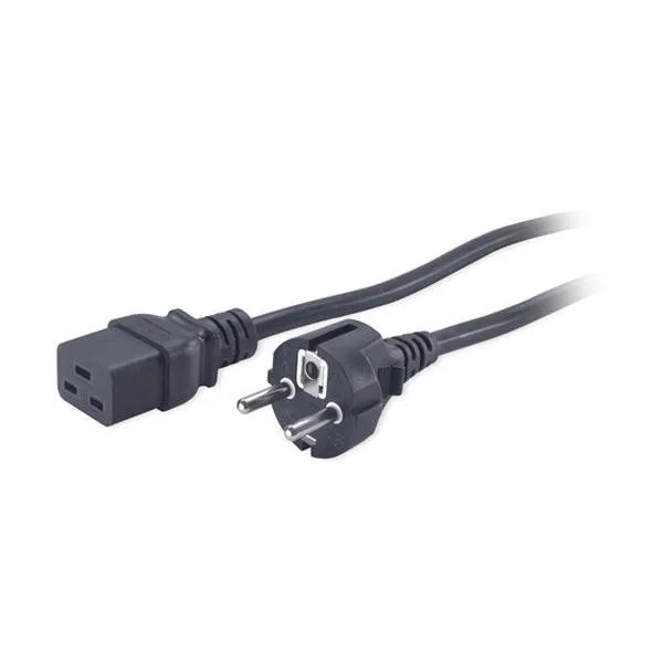 Кабель питания для электрооборудования Hyperline PWC-IEC19-SHM-1.8-BK Schuko - IEC 320 C19 1.8 метра