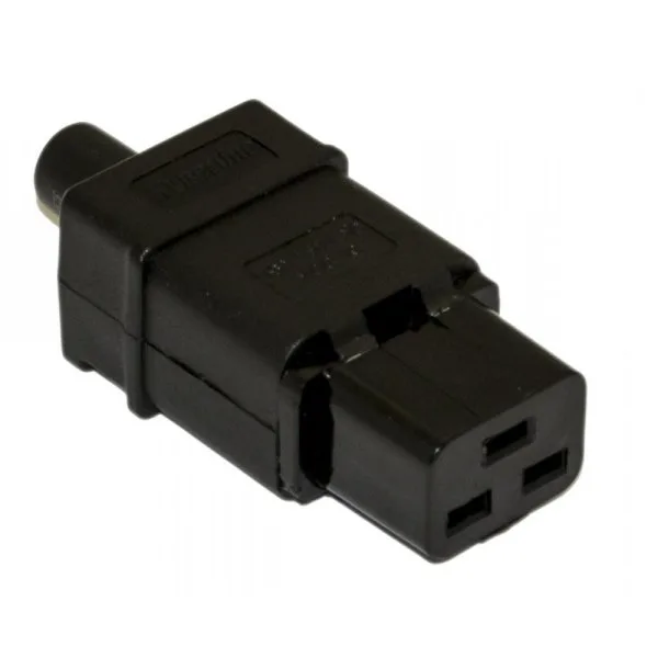 Разъем IEC 60320 C19 220В 16A на кабель Hyperline CON-IEC320C19