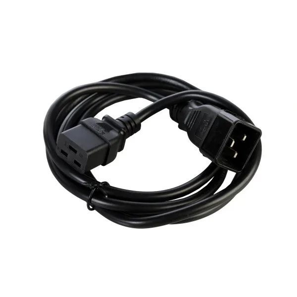 Кабель питания для электрооборудования Hyperline PWC-IEC19-IEC20-0.5-BK IEC 320 C19 - IEC 320 C20 0.5 метра