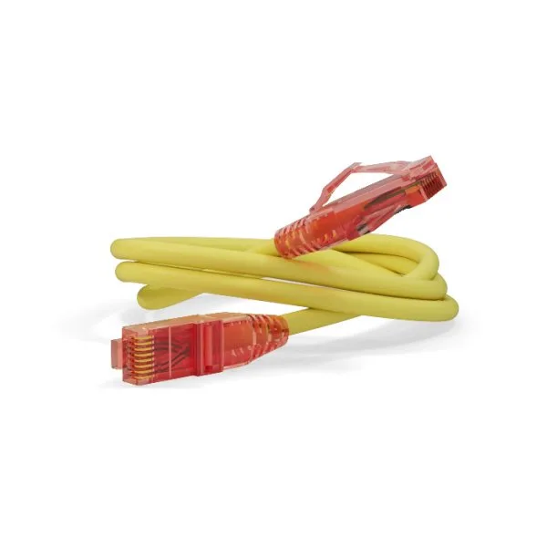 Патч-корд Hyperline PC-LPM-UTP-RJ45-RJ45-C5e-0.3M-LSZH-YL Кат.5е 0.3 м желтый