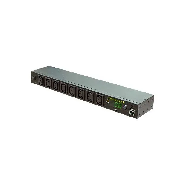 Блок силовых розеток Eurolan, IEC 60320 С13 х 8, вход IEC 320 C20, шнур 3 м, 44х432х90 мм (ВхШхГ), 16А 60A-65-55-08BL