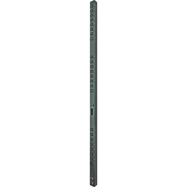 Блок силовых розеток Eurolan, IEC 60320 С13 х 21, IEC 60320 С19 х 3, вход IEC 320 309 3P+N+PE, шнур 3 м, 1645х80х56 мм (ВхШхГ), 16А 60A-65-65-24BL