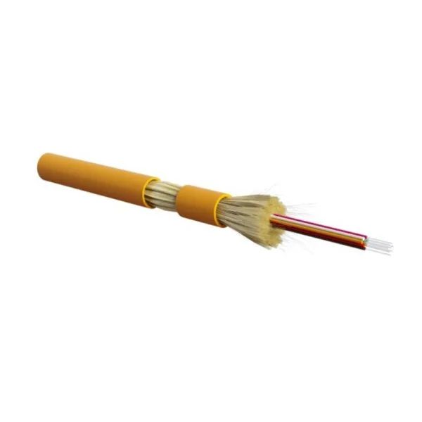 Hyperline FO-DT-IN-50-4-HFLTx-OR Кабель волоконно-оптический 50/125 (OM2) многомодовый, 4 волокна, плотное буферное покрытие (tight buffer), для внутренней прокладки, HFLTx, –40°C – +70°C, оранжевый