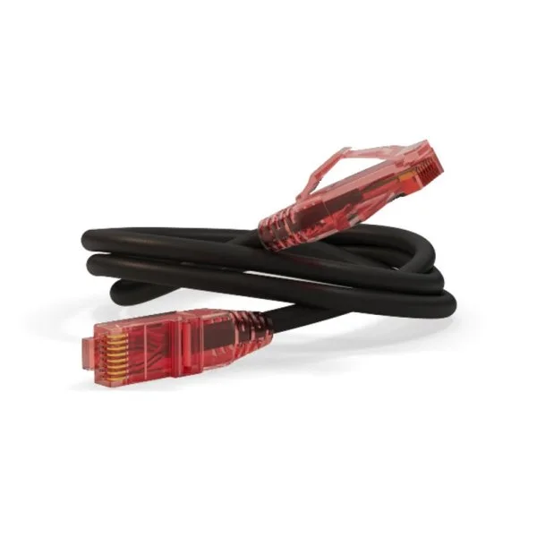 Патч-корд Hyperline PC-LPM-UTP-RJ45-RJ45-C5e-1M-LSZH-BK Кат.5е 1 м черный