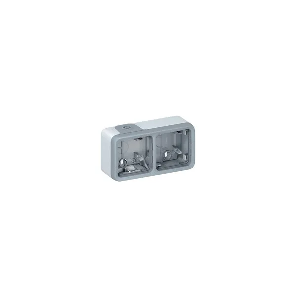 Коробка наружная двухпостовая IP55, горизонтальная, цвет серый IEK 069672