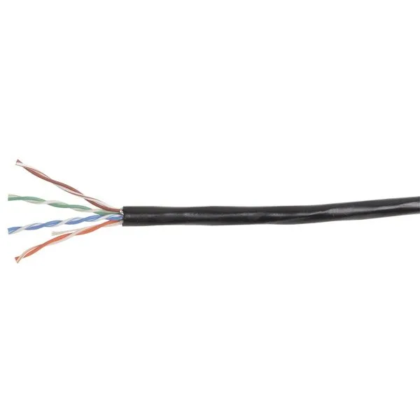Витая пара U/UTP кат.5E 4х2х24AWG LDPE черный 100м