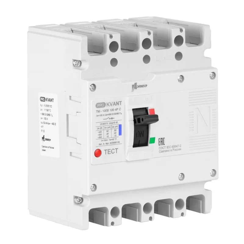 Выключатель автоматический PRO.KVANT TM-250H 4P 250A 70kA C КОНТАКТОР KV0000274