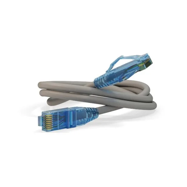 Патч-корд Hyperline PC-LPM-UTP-RJ45-RJ45-C6-2M-LSZH-GY Кат.6 2 м серый