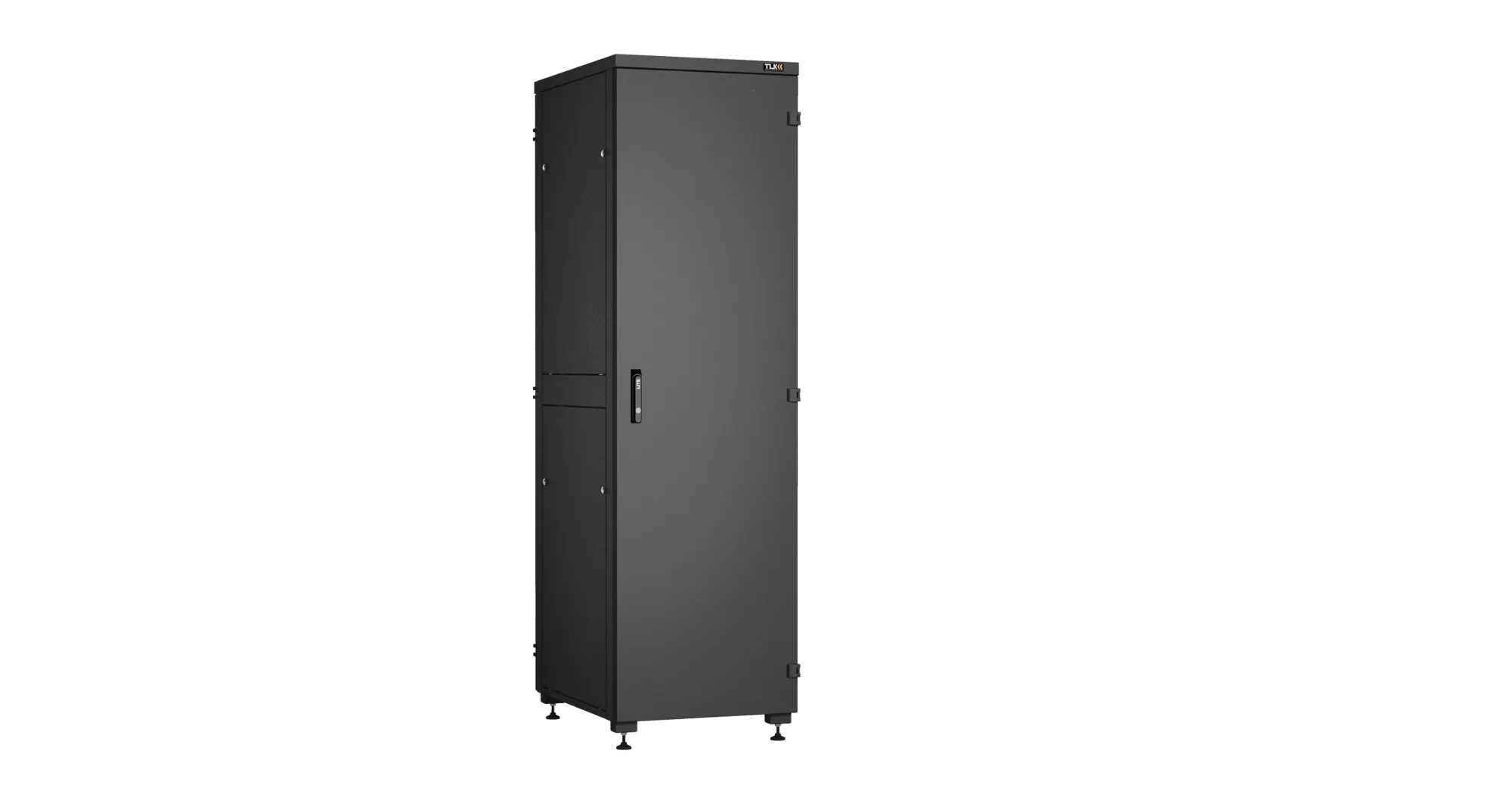 Напольный шкаф NIKOMAX Essential Line серии TFI-R 19", 42U, металлические двери, металлические двухуровневые стенки, Ш600хВ2042хГ600мм, в разобранном виде, черный RAL9005 TFI-426060-MHMH-R-BK