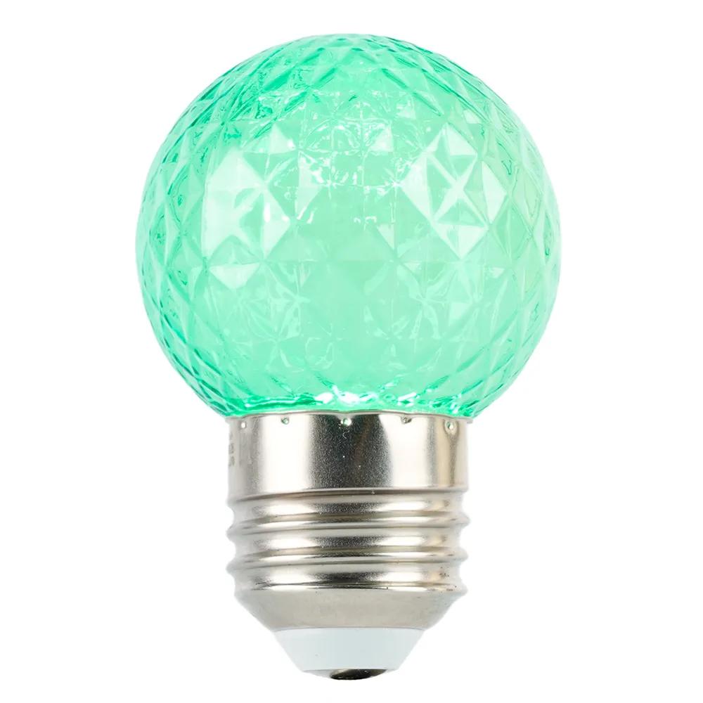 Лампа светодиодная LED 1вт Е27 зеленый прозрачный шар