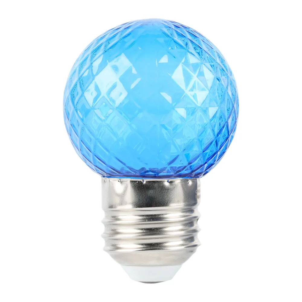 Лампа светодиодная LED 1вт Е27 синий прозрачный шар