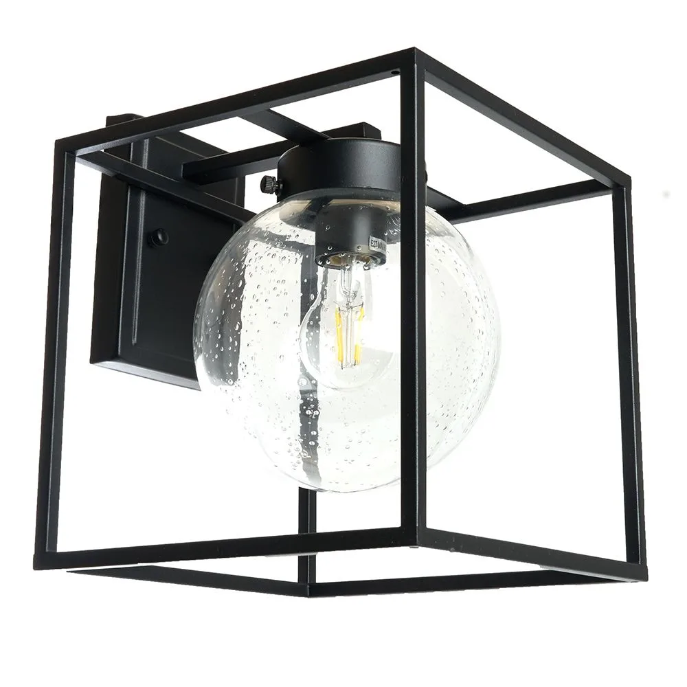 Светильник НБУ-60w вниз Е27 IP44 черный FERON 48385