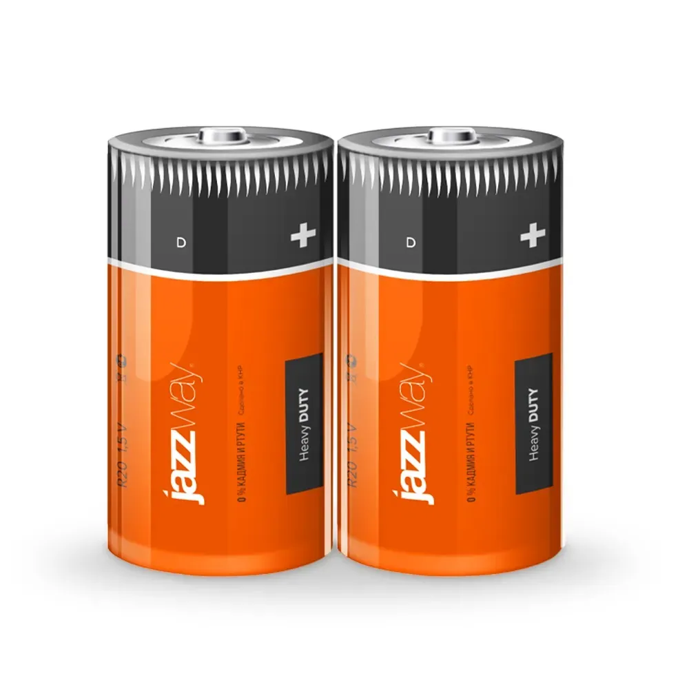 Элемент питания R20 солевой, уп. 2 шт. JAZZway Heavy Duty JazzWay 5004214
