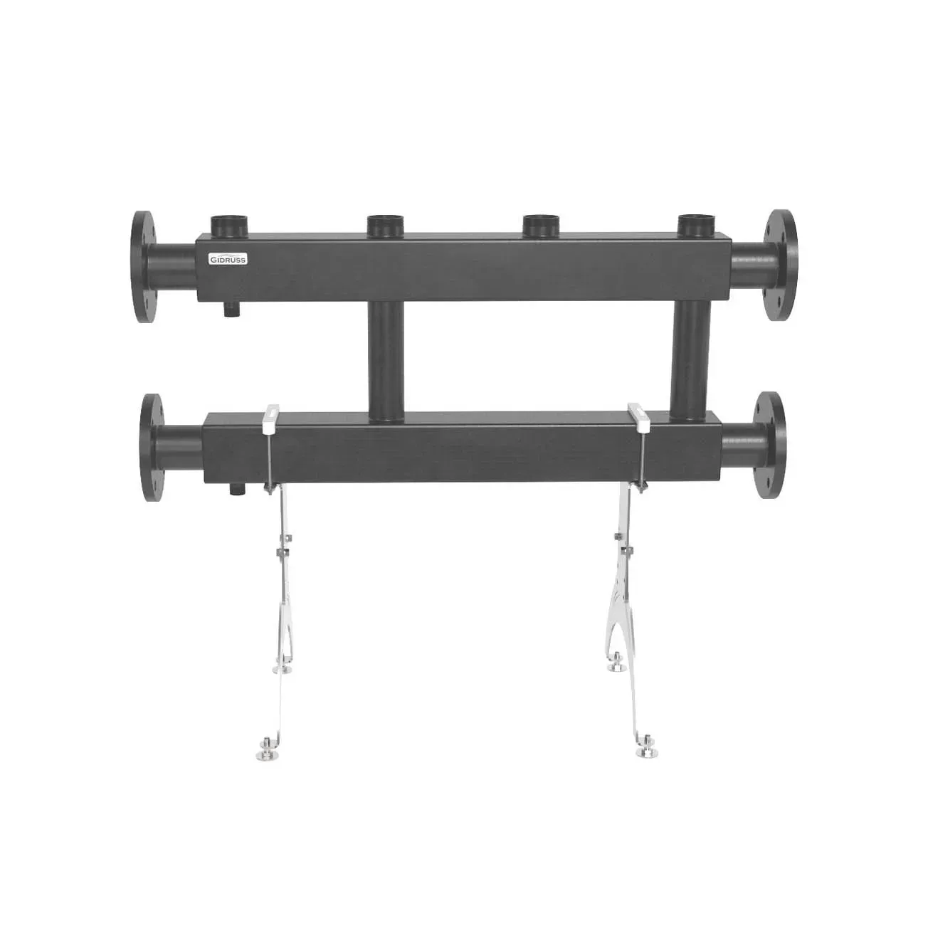 Коллектор модульный MK-400-2x50 на 2 контура G 2', 2 магистрали фланцевое подключение DN 65, до 400 кВт, ст 09Г2С Gidruss 1P 04005 18