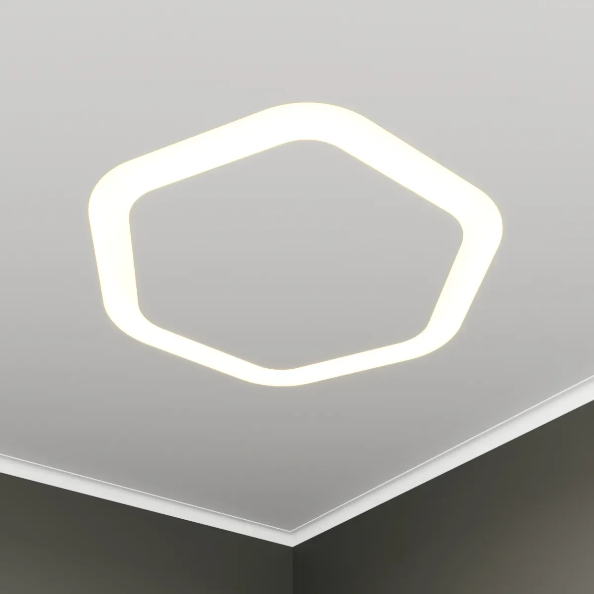 Светильник светодиодный RVE-LBX-HOLE-HEXA-SOFT-730-V (Шестиугольник закругл. с отв. 730х694х100мм S80мм 48Вт встраиваемый 4000K Белый) RVElektro RVE00002931