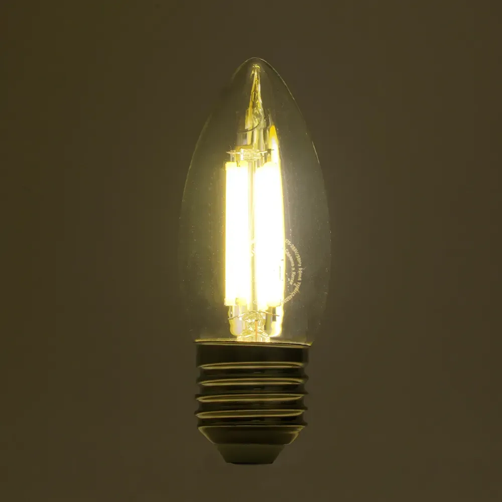 Лампа светодиодная LED 8вт Е27 белый свеча FILAMENT Feron.PRO