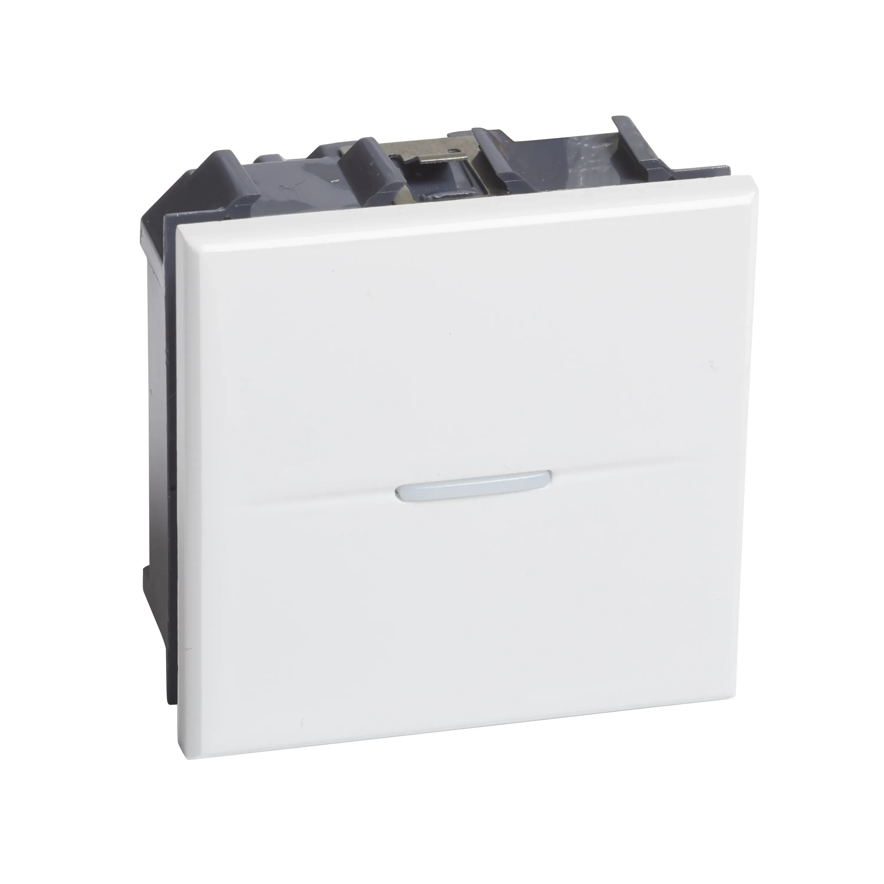 Axolute. Выключатель аксиальный одноклавишный 10А 250В. Винтовые клеммы. 2 модуля. Цвет Белый LEGRAND HD4001M2N