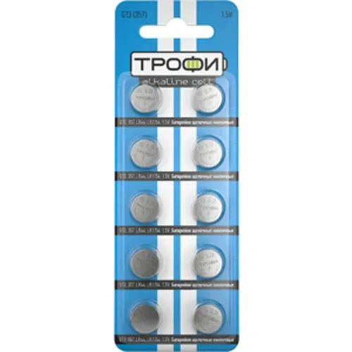 Элемент питания Трофи G13 (357) LR1154, LR44 ЭРА C0034935