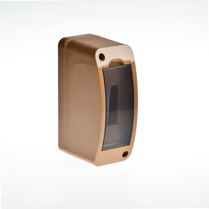 Тусо.щиток о/п на 2 мод. с вертикальной дверцей. 140х55х85мм (коричневый) RUVINIL 68302К