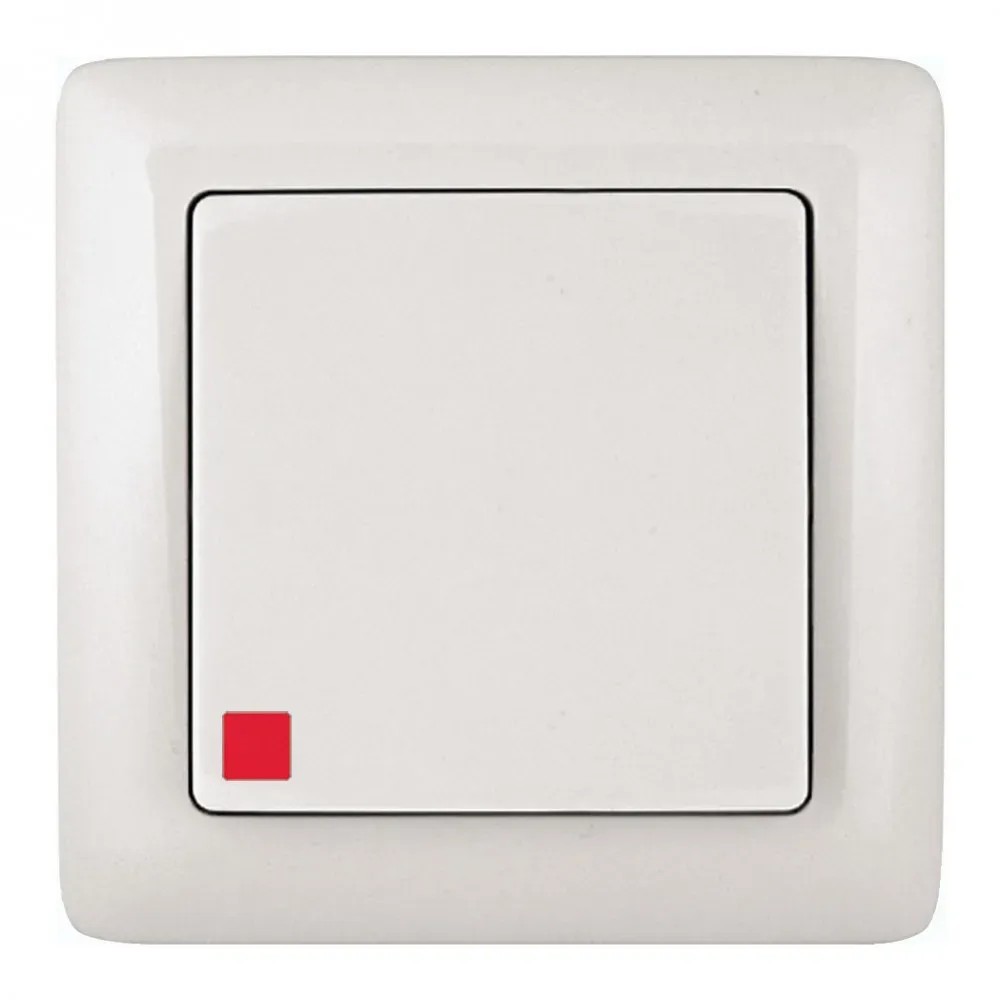 ХИТ Выключатель одноклавишный скрытый белый SE (Потенциал) VS16-135-B