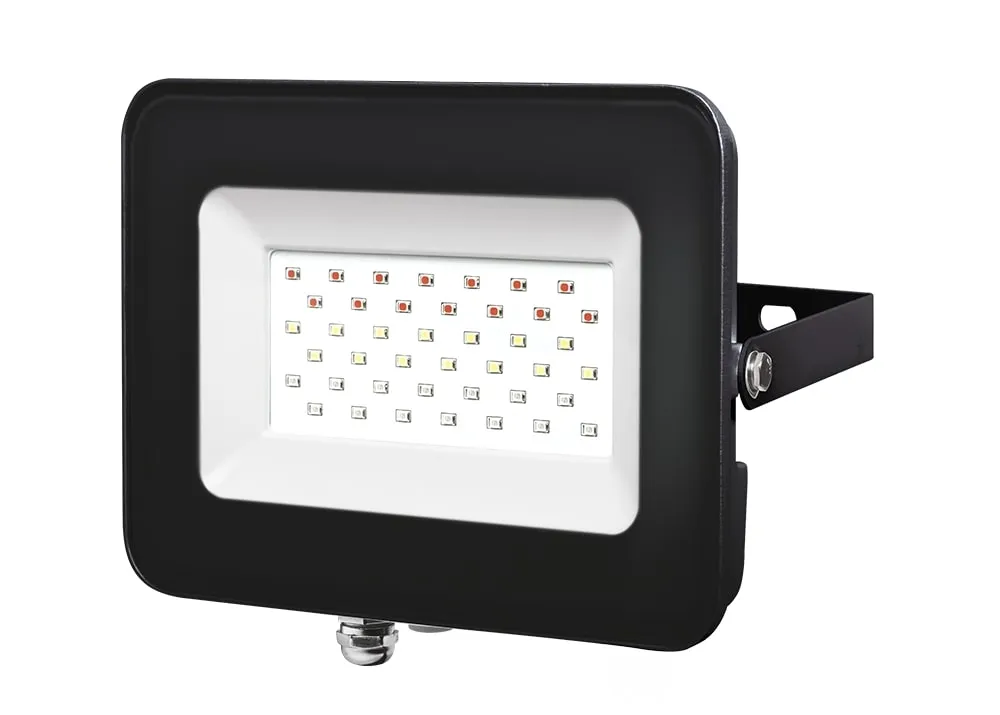 Прожектор светодиодный до-30w rgb ip65 черный корпус JAZZWAY 5016408