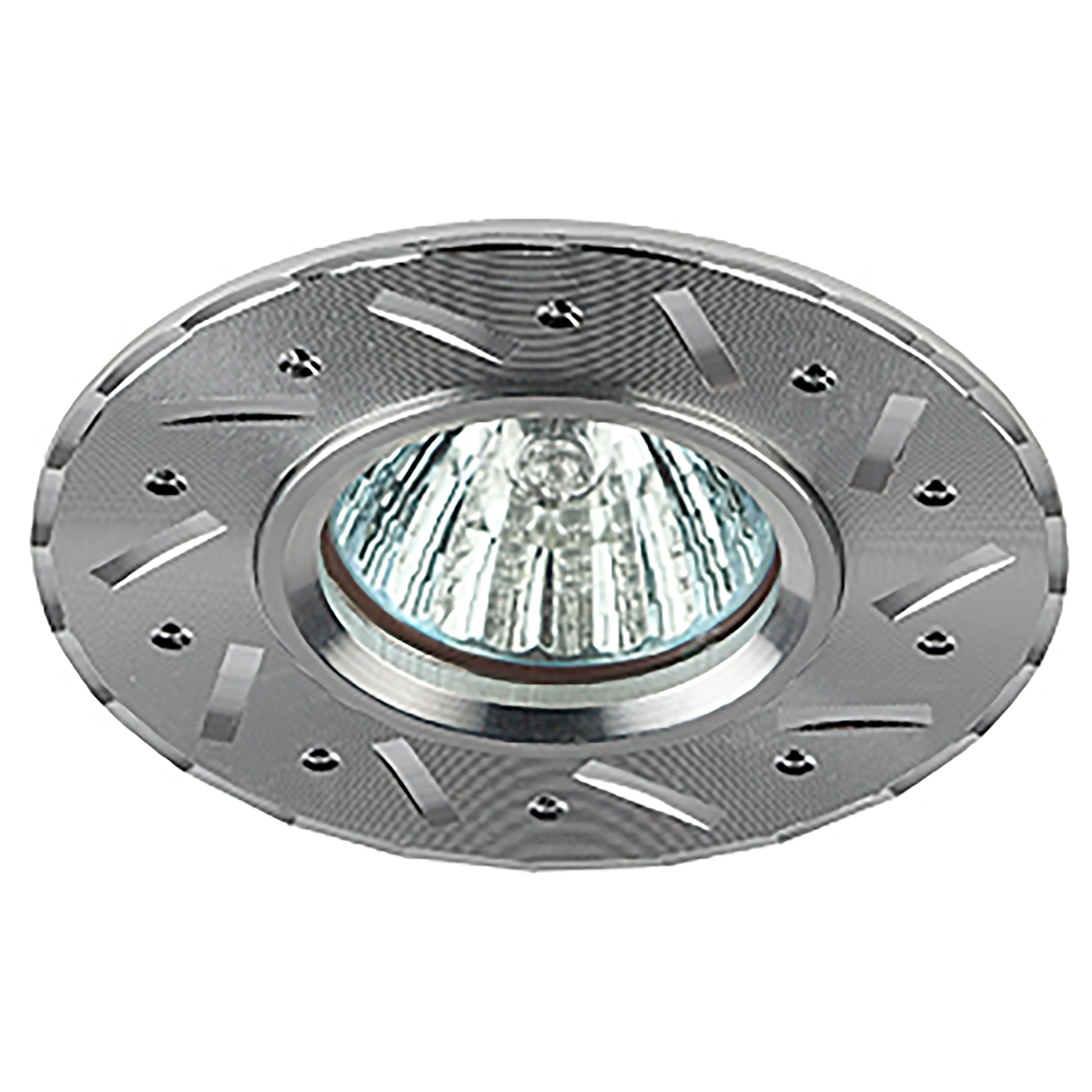 Светильник литой ''алюминевый'' MR16,12V/220V, 50W серебро KL41 SL ЭРА Б0003849