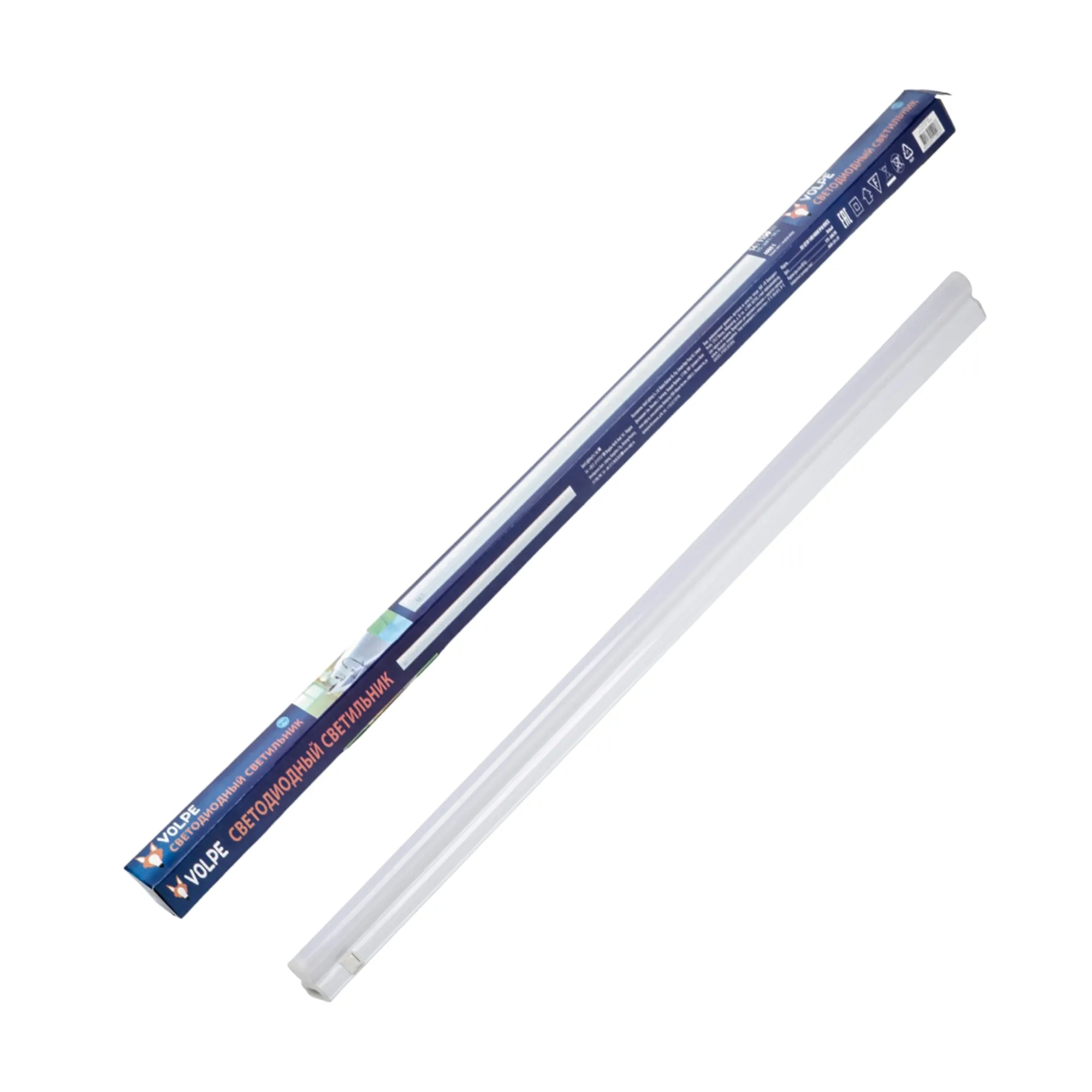 ULI-Q150 5W/4000K IP40 WHITE Светильник линейный светодиодный (аналог Т5), 220В, с выключателем. Кабель и крепление в/к. Белый свет (4000K). Корпус белый. TM Volpe Uniel UL-00008643