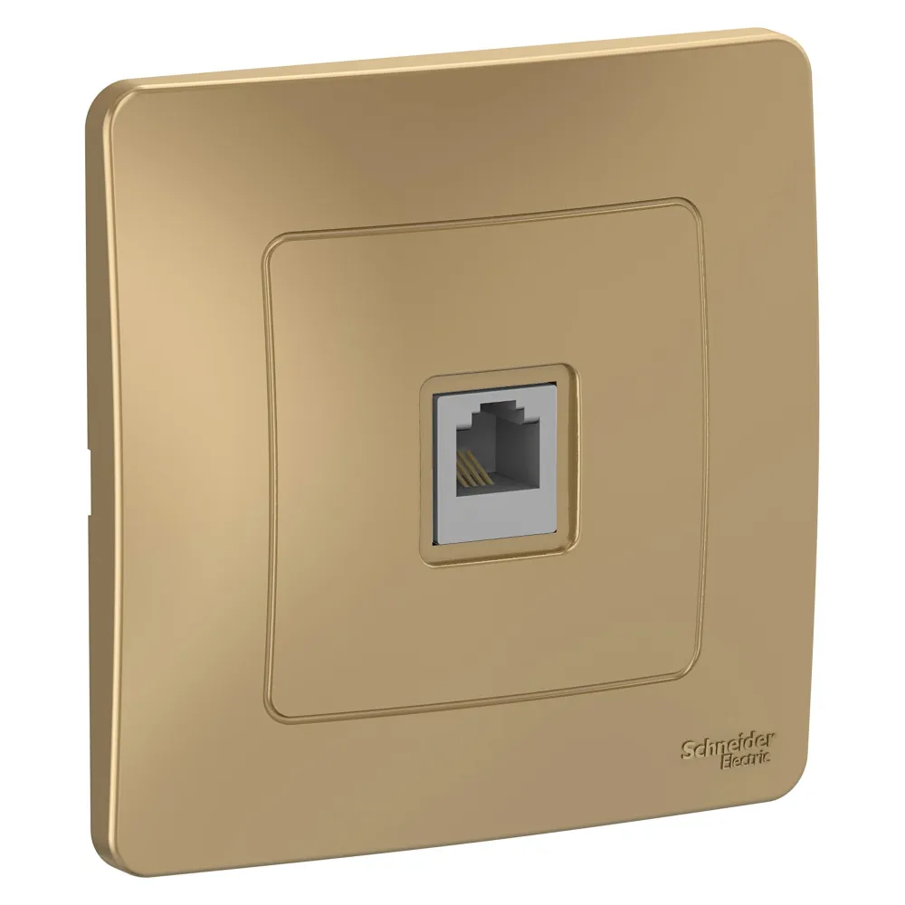 BLANCA скрытой установки розетка телефонная RJ11, титан SE (Потенциал) BLNIS011004