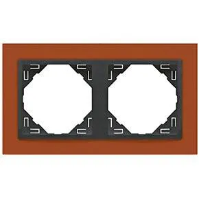 Efapel 90920 TTS Двойная рамка, темно оранжевый/серый Efapel 90920 TTS