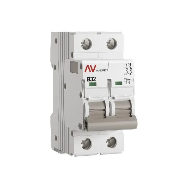 Выключатель автоматический av-10 2p 32a (b) 10ка averes EKF MCB10-2-32B-AV