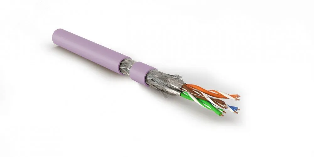 Витая пара S/FTP кат 7 4 пары AWG26 patch IN LSZH нг(А)-HF розовый 500м