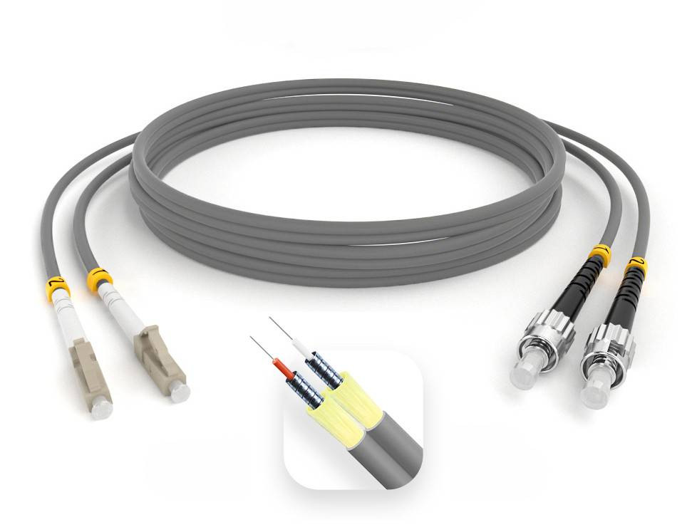 Оптические патч корды (шнуры) армированные LC-SC MM 62,5/125 OM1 многомодовые 