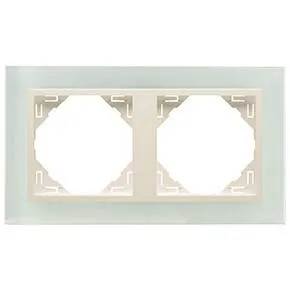 Efapel 90920 TCP Двойная рамка, стекло/жемчуг Efapel 90920 TCP