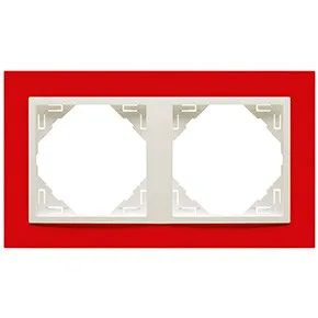Efapel 90920 TVG Двойная рамка, красный/лёд Efapel 90920 TVG
