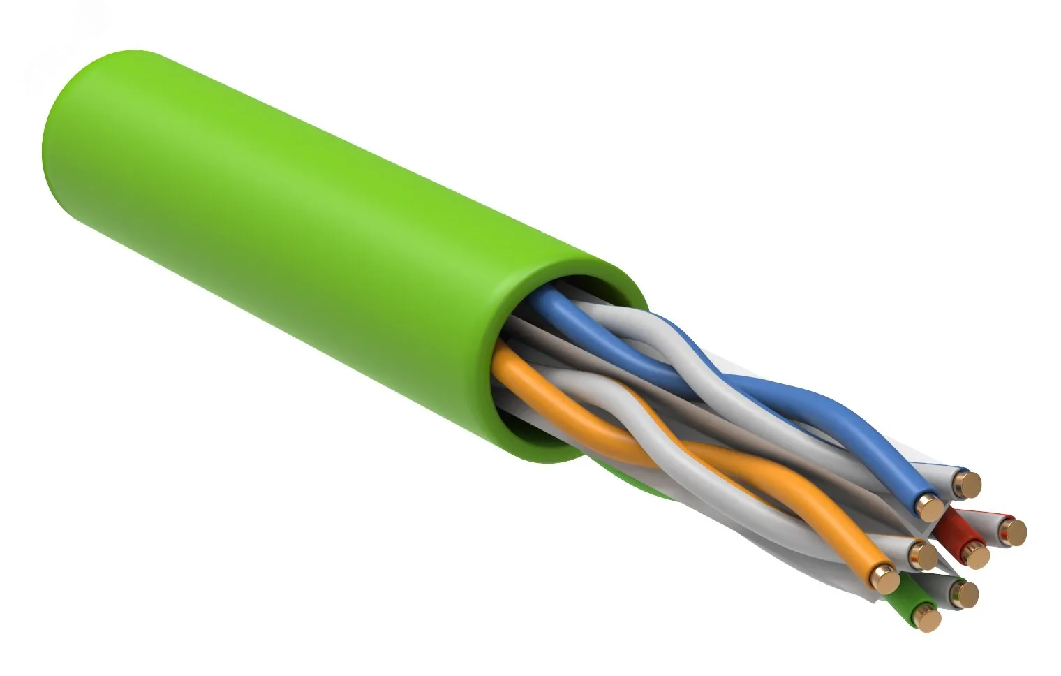 Витая пара U/UTP кат 6 4x2х23AWG solid LSLTx нг(А)-LSLTx зеленый 305м