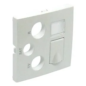 Efapel 90770 TGE Лицевая панель для мультимедийных розеток R-TV-SAT-RJ45/R-TV-SAT-RJ45-SC, цвет лед Efapel 90770 TGE