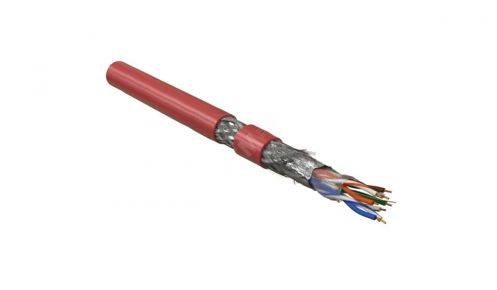 Витая пара SF/UTP кат 5e 4 пары AWG26 patch IN LSZH нг(А)-HF красный 305м