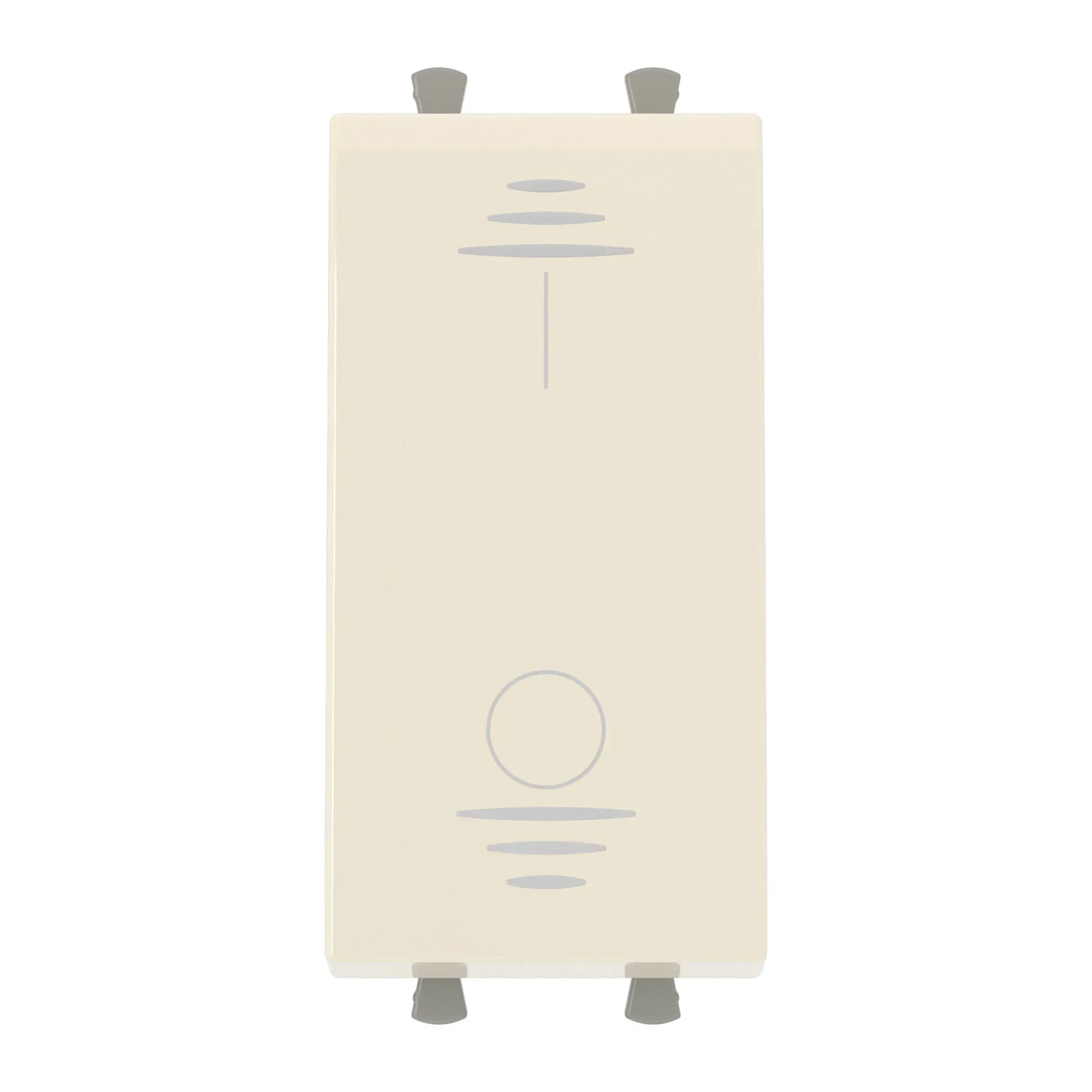 Avanti Выключатель двухполюсный одноклавишный модульный,  Ванильная дымка, 1 модуль DKC 4405221