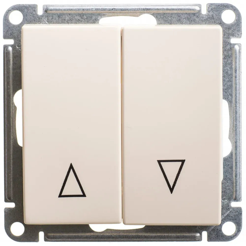 W59 Выключатель двухклавишный, с механич. блокировкой для жалюзи,механизм,слоновая кость SE (Потенциал) VS410-253-2-86