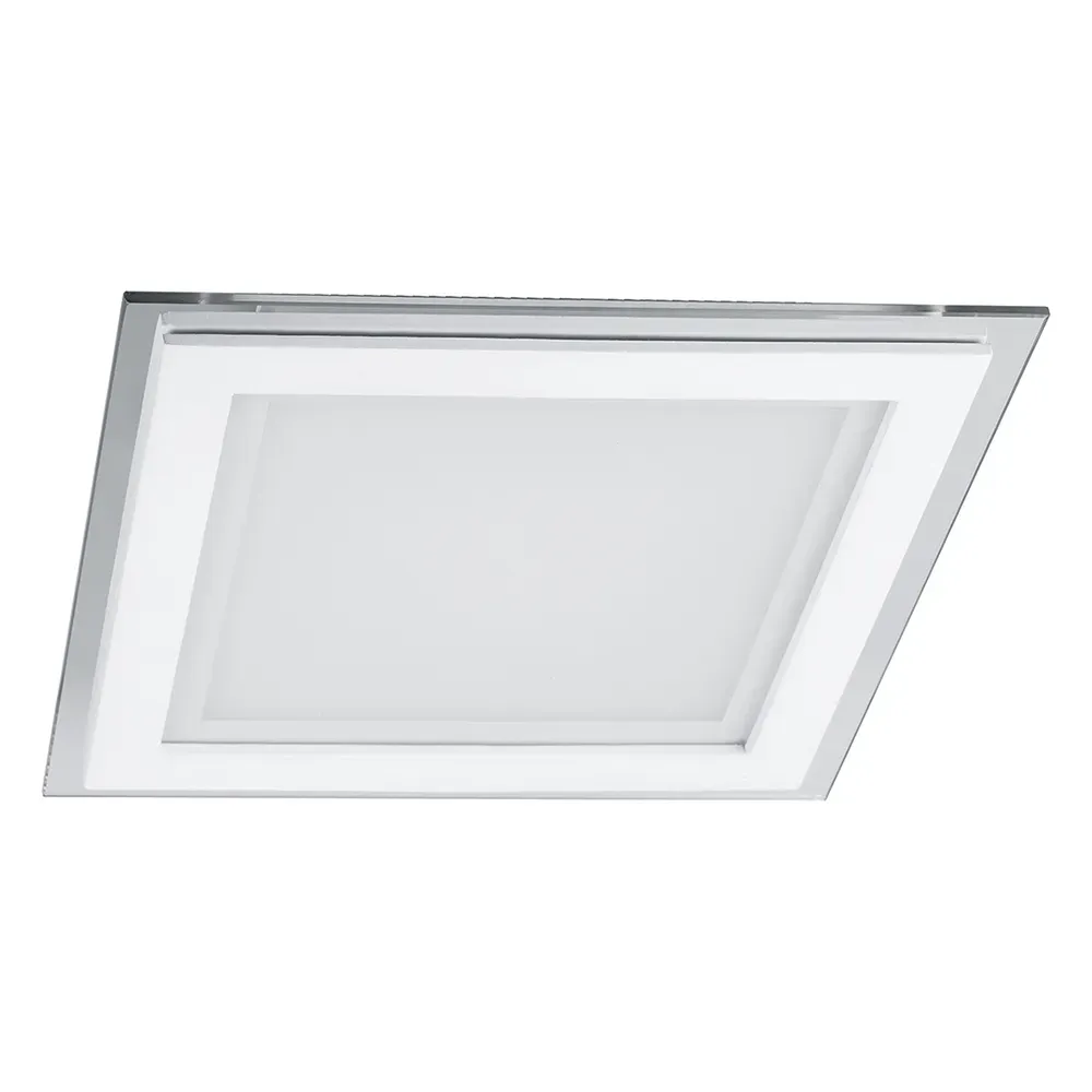 Светильник светодиодный ДВО-12w 4000K 960Лм квадратный со стеклом белый FERON 27854