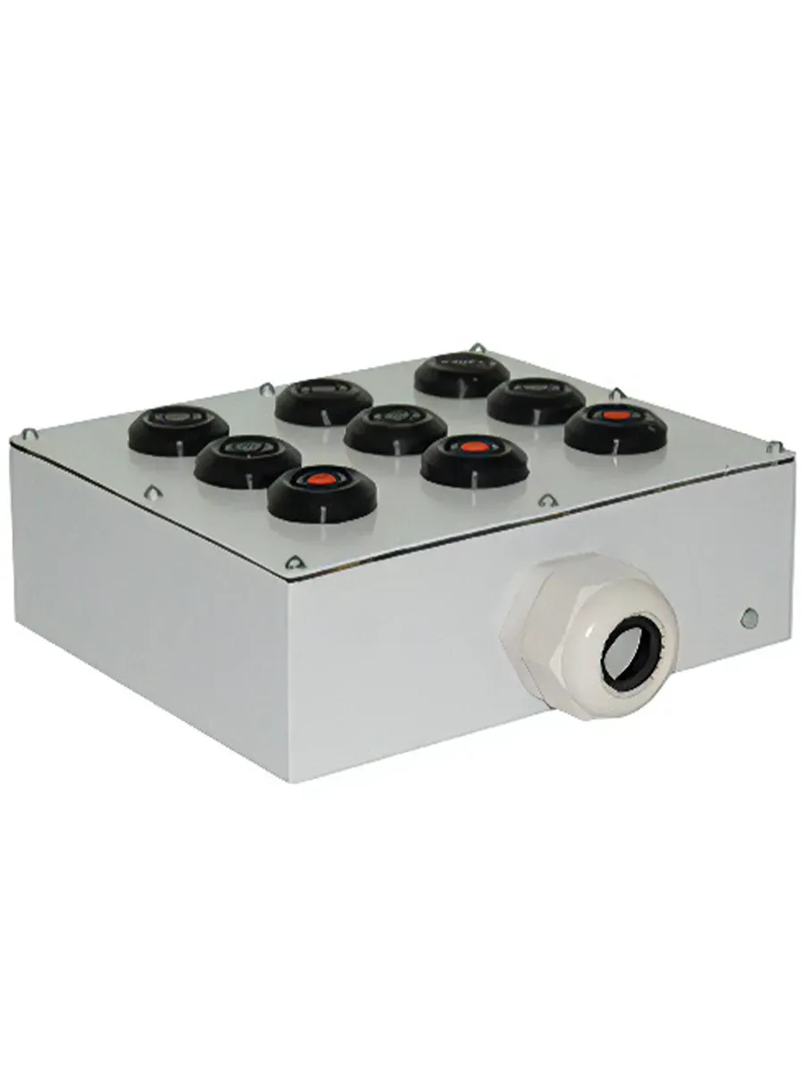 Пост управления ПКУ-15-21.331-54У2 (6хКЕ081/2(1з+1р) черная + 3хКЕ081/2(1з+1р) красная + PG-36) Электротехник ET054502