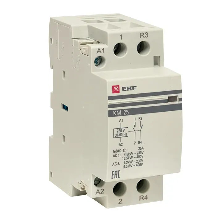 Контактор модульный КМ 25А NО+NC (2 мод) EKF km-2-25-11