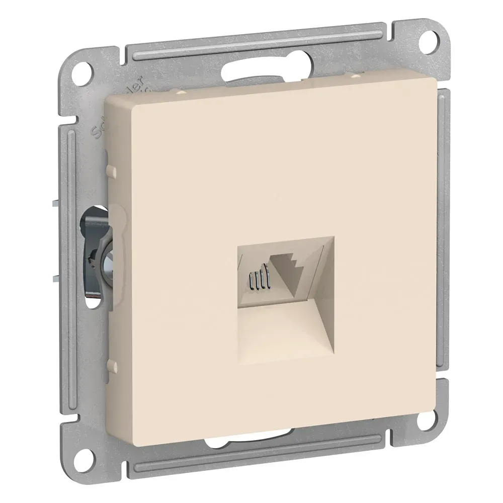 Розетка ATLASDESIGN телефонная RJ11 механизм бежевый SE (Потенциал) ATN000281